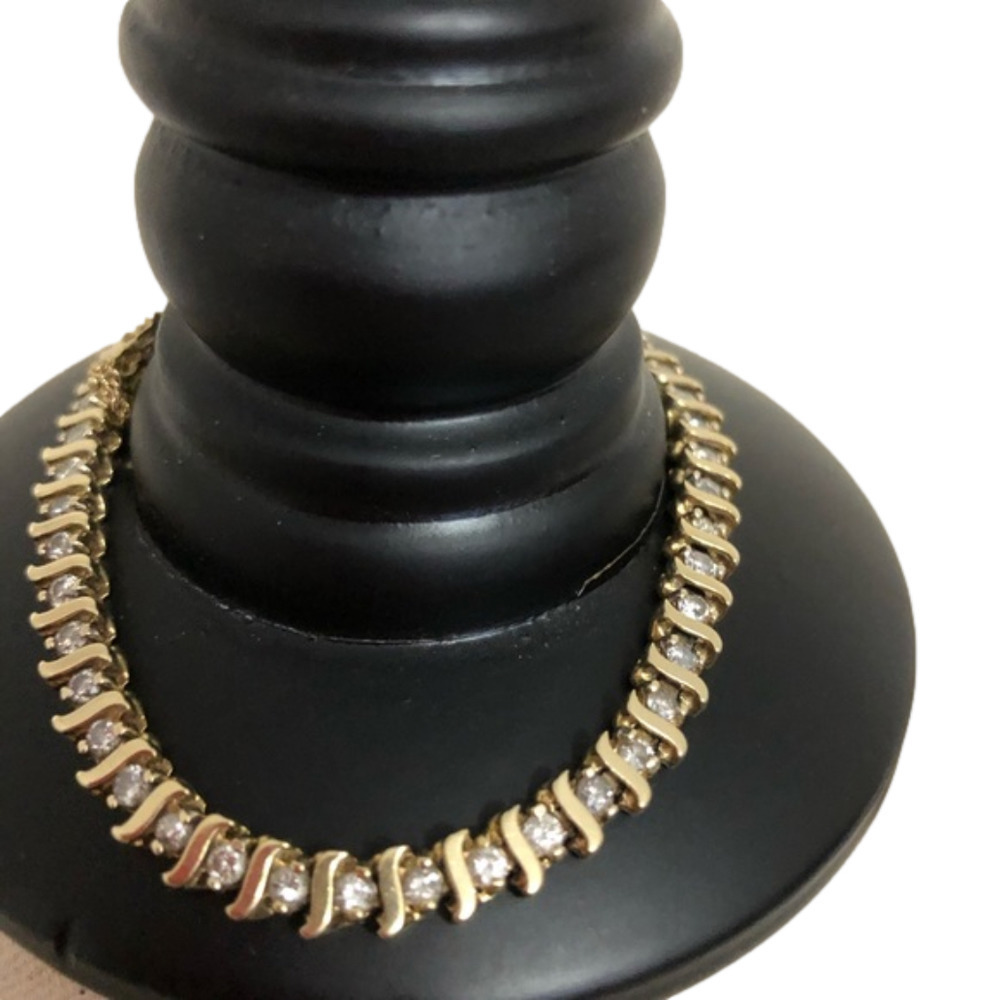 14KY 3CTTW Gold and Diamond Tennis Bracelet